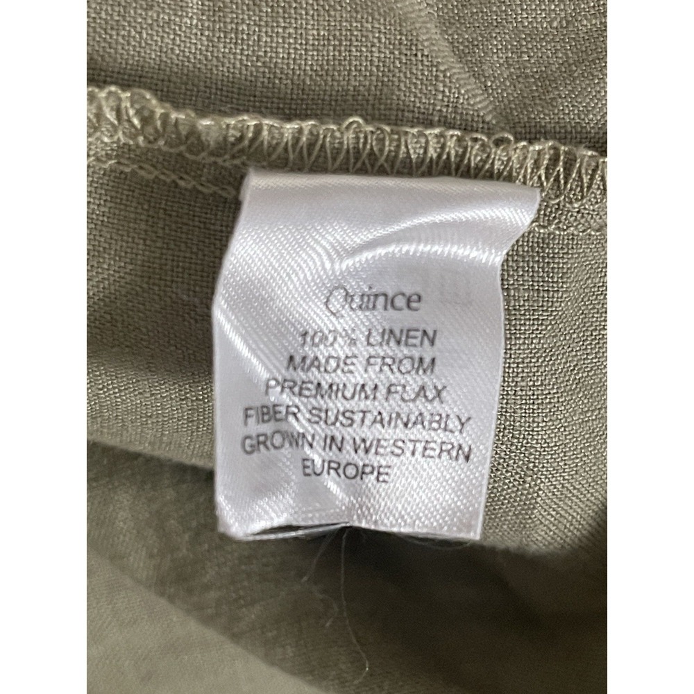 Quince European Linen Green Tank Top Womens S Minimalist Capsule Sleeveless - Picture 7 of 7